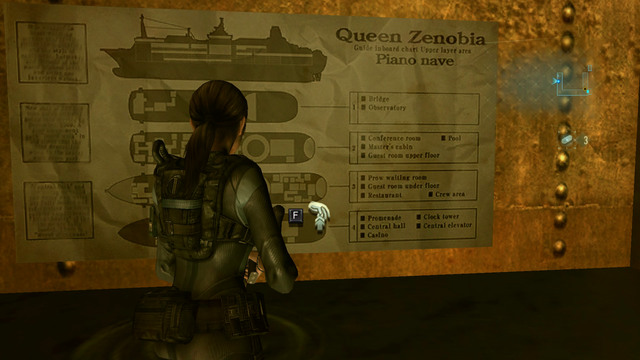 From the place where the steam was coming out loot a map from the wall and weapon upgrades from the chest - Secrets Uncovered - part II - Episode 5 - Resident Evil: Revelations - Game Guide and Walkthrough