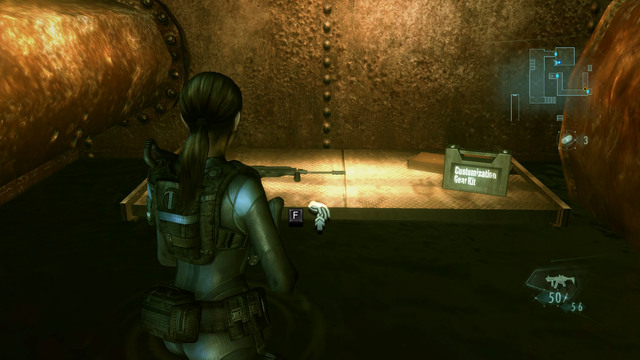 When you go downstairs, move forward - Secrets Uncovered - part II - Episode 5 - Resident Evil: Revelations - Game Guide and Walkthrough