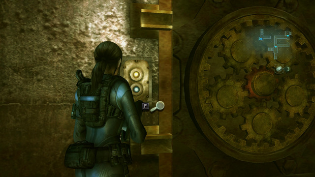 Now you can return to the southern corridor and use a cog on the gate - Secrets Uncovered - part II - Episode 5 - Resident Evil: Revelations - Game Guide and Walkthrough