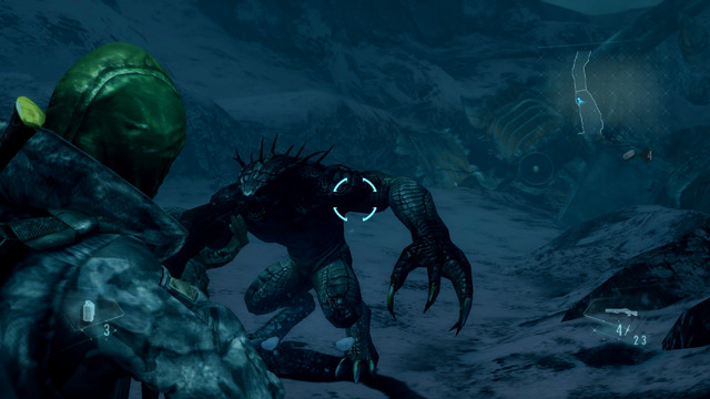 To defeat them, stop in the place where you cant be surrounded by them and fire when their camouflage stops working - Secrects Uncovered - part III - Episode 5 - Resident Evil: Revelations - Game Guide and Walkthrough