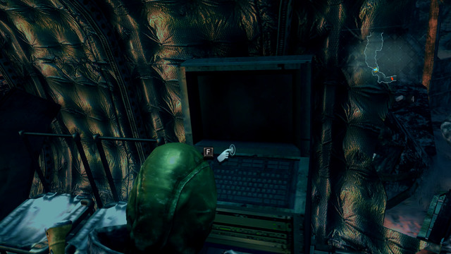 When the last beast dies, approach the wreck and move aside a blockade and then use a computer - Secrects Uncovered - part III - Episode 5 - Resident Evil: Revelations - Game Guide and Walkthrough