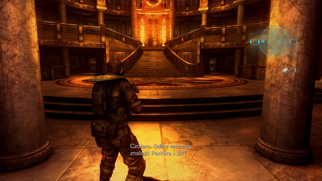 From this place you have to get to the big hall with a clock, where you get to know that Jill and Parker are probably in the bilge - Cat and Mouse - part I - Episode 6 - Resident Evil: Revelations - Game Guide and Walkthrough