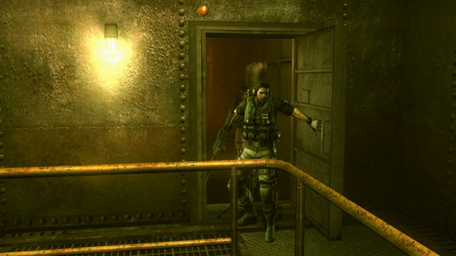 When you get to the machine room, the stage ends - Cat and Mouse - part I - Episode 6 - Resident Evil: Revelations - Game Guide and Walkthrough