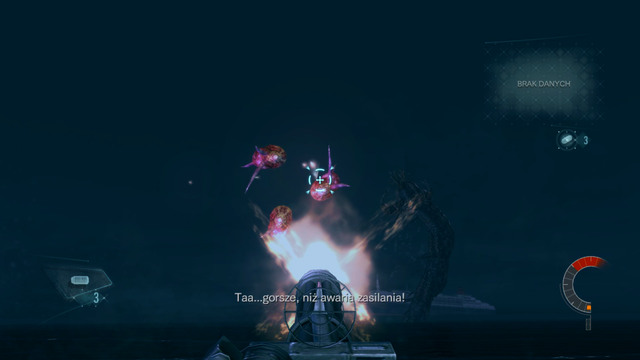 To avoid damage, destroy incoming missiles with your rifle and blow up tentacles with grenades (aiming key) - All on the Line - part II - Episode 8 - Resident Evil: Revelations - Game Guide and Walkthrough