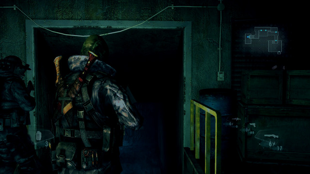 Move forward and follow your partner at the beginning - No Exit - part I - Episode 9 - Resident Evil: Revelations - Game Guide and Walkthrough