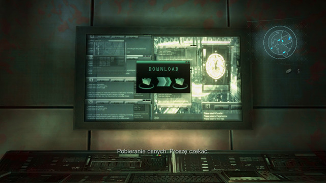 When you finish, check a computer on left and when the files finish downloading, take a verification code - No Exit - part II - Episode 9 - Resident Evil: Revelations - Game Guide and Walkthrough