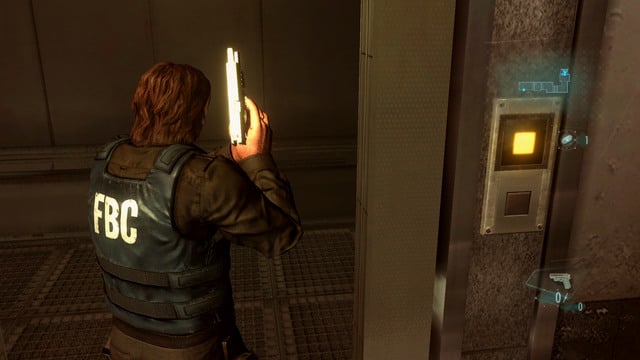 As a Parker defeat quickly the monster you find in the corridor and use an elevator to get onto a higher level of the skyscraper - Revelations - part II - Episode 11 - Resident Evil: Revelations - Game Guide and Walkthrough