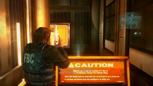 Near to the marked point you find another orange barrier - Revelations - part II - Episode 11 - Resident Evil: Revelations - Game Guide and Walkthrough