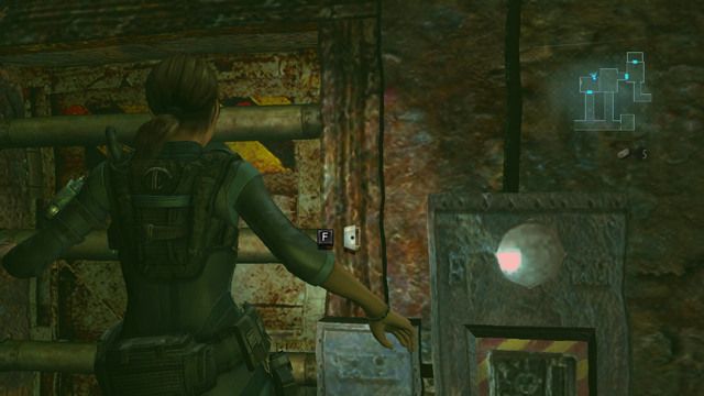 It takes you to the room with grilled door - The Queen is Dead - part I - Episode 12 - Resident Evil: Revelations - Game Guide and Walkthrough