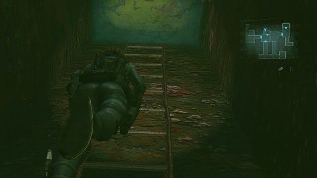 When you turn on the power, return to previously closed door, open it and climb up via ladder behind it - The Queen is Dead - part I - Episode 12 - Resident Evil: Revelations - Game Guide and Walkthrough