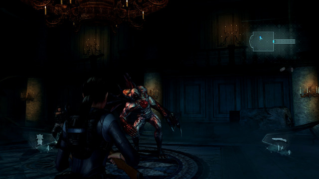 The last type of his attack consists of making one copy in front of you and then teleporting behind you to make a slow swing - The Queen is Dead - part II - Episode 12 - Resident Evil: Revelations - Game Guide and Walkthrough