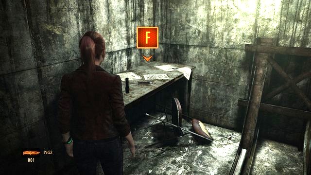 The knife you find is your basic weapon. - Escape the facility | Penal Colony - Claire - Penal Colony - Claire - Resident Evil: Revelations 2 Game Guide