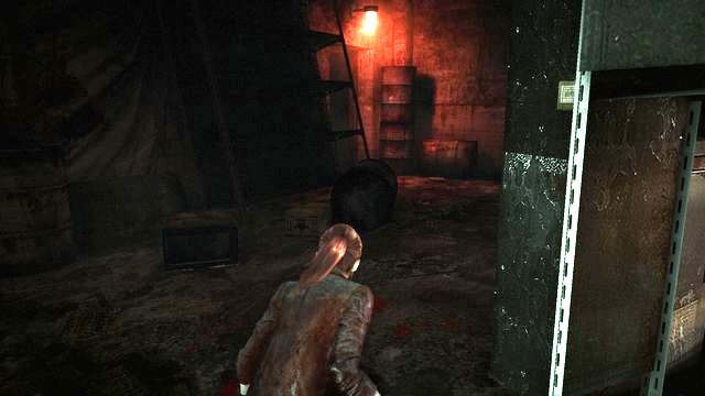 After you duck, you can crouch under some of the collapsed shelves - Escape the facility | Penal Colony - Claire - Penal Colony - Claire - Resident Evil: Revelations 2 Game Guide