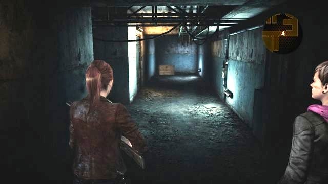 In the corridor to the left, there is a Document. - Escape the facility - activate power supply | Penal Colony - Claire - Penal Colony - Claire - Resident Evil: Revelations 2 Game Guide