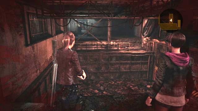 Give Moira a boost where there is a fragment of the railing missing. - Escape the facility - activate power supply | Penal Colony - Claire - Penal Colony - Claire - Resident Evil: Revelations 2 Game Guide