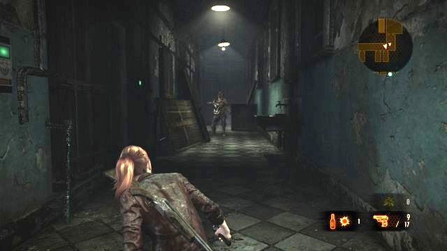Take the advantage of distance and target the opponent. - Escape the facility - activate the mechanism | Penal Colony - Claire - Penal Colony - Claire - Resident Evil: Revelations 2 Game Guide