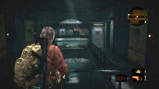 The door to the control room. - Cross the building | Penal Colony - Barry - Penal Colony - Barry - Resident Evil: Revelations 2 Game Guide