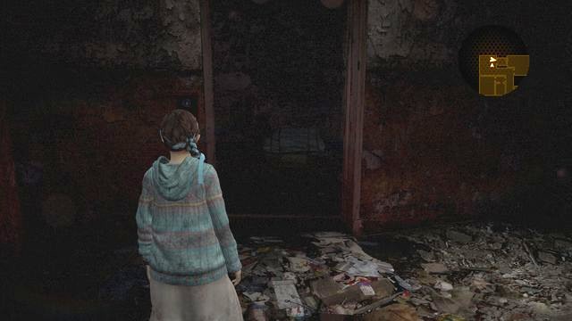 The passage to the room with the flying dragonfly. - Go to the tower - cont. | Contemplation - Barry - Contemplation - Barry - Resident Evil: Revelations 2 Game Guide