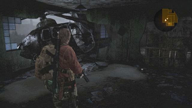 Pushing the wreck of the machine unlocks the passage. - Go to the tower - cont. | Contemplation - Barry - Contemplation - Barry - Resident Evil: Revelations 2 Game Guide