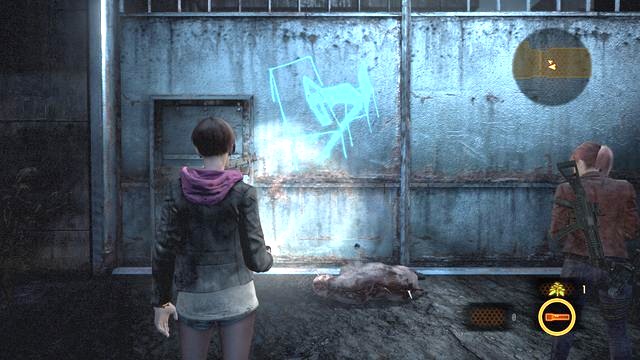 While leaving the tunnel, you walk out into a square, where you are attacked by several mutant dogs - Kafka drawings (Moira) - Contemplation | Emblems - Episode 2 - Contemplation - Tower emblems - Resident Evil: Revelations 2 Game Guide