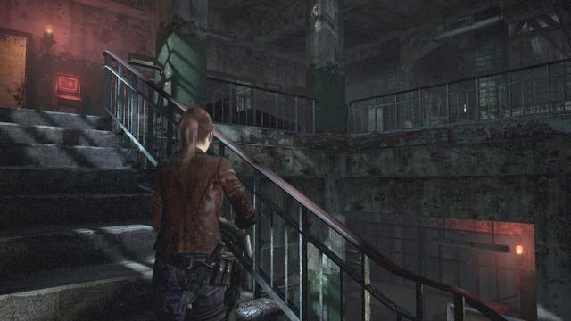 Upstairs, visit the toilet and then the room with eagles. - Find Neil | Judgement - Claire - Judgement - Claire - Resident Evil: Revelations 2 Game Guide