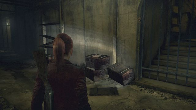 Also in the tomb - to the left of the bars, opposite the central tombstone - Judgement - Claire | Documents - Episode 3 - Judgement - Documents - Resident Evil: Revelations 2 Game Guide