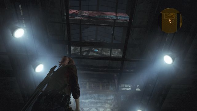 After taking the key from the hawk room, go down to the laser room - Judgement - Claire | Emblems - Episode 3 - Judgement - Tower emblems - Resident Evil: Revelations 2 Game Guide