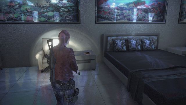 In the office, on higher level, near the bed - Metamorphosis - Claire | Documents - Episode 4 - Metamorphosis - Documents - Resident Evil: Revelations 2 Game Guide