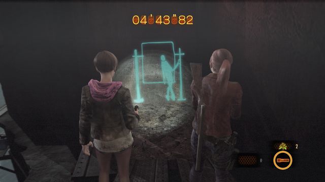 After walking outside (when countdown begins), on the wall ahead - Kafka Drawings (Moira) - Metamorphosis | Emblems - Episode 4 - Metamorphosis - Tower emblems - Resident Evil: Revelations 2 Game Guide