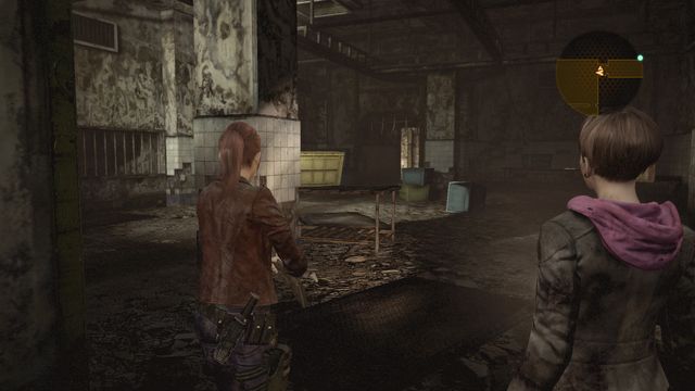 Inside the big hall, you will find a Note and in the room on the left, behind the yellow door, you will find a Kafkas Drawing. - Find Neil - Butchery | Judgement - Claire - Judgement - Claire - Resident Evil: Revelations 2 Game Guide