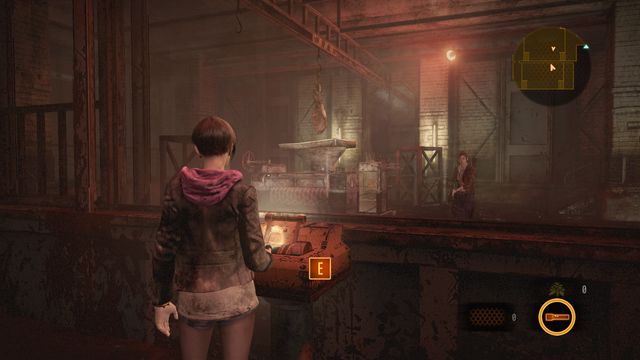 When inside, go past the container (a Sapphire on the platform, 500 PP) and destroy several crates on the other side - Find Neil - Butchery | Judgement - Claire - Judgement - Claire - Resident Evil: Revelations 2 Game Guide