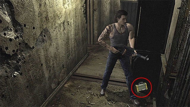 The location where you find acid grenades - Exploring the testing area | Training Facility Basement Walkthrough - Training Facility Basement - Resident Evil Zero HD Game Guide & Walkthrough