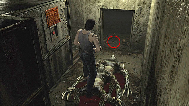 After the fight, heal Billy and turn to the locker shown in the above screenshot, near the red button - Exploring the testing area | Training Facility Basement Walkthrough - Training Facility Basement - Resident Evil Zero HD Game Guide & Walkthrough