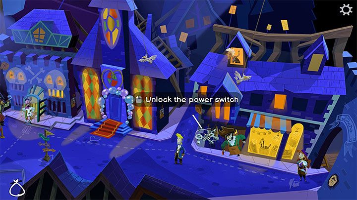 You can use the keys to disable Power Switches - Return to Monkey Island: Opening the chest and ending Chapter 5 - walkthrough - Part 5 - Beneath the Monkey Head - Return to Monkey Island Walkthrough