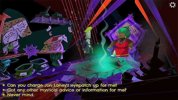 Return to the Real Voodoo store with the Eyepatch - Return to Monkey Island: Get a disguise - walkthrough - Part 1 - A Friendly Place - Return to Monkey Island Walkthrough