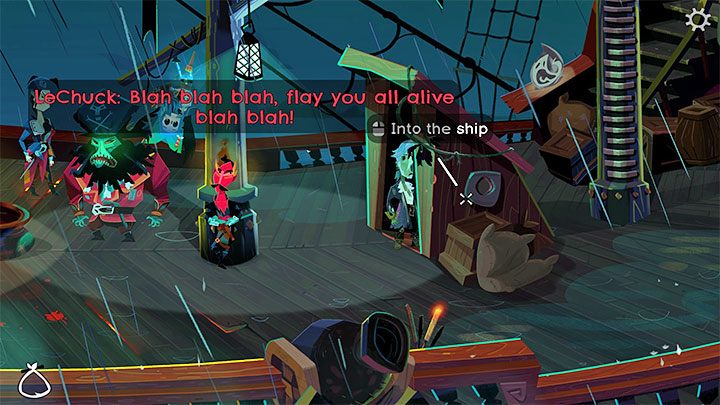 LeChuck will reappear on the main deck and start harassing the crew - Return to Monkey Island: Sail to Monkey Island - walkthrough - Part 2 - A Dangerous Journey - Return to Monkey Island Walkthrough