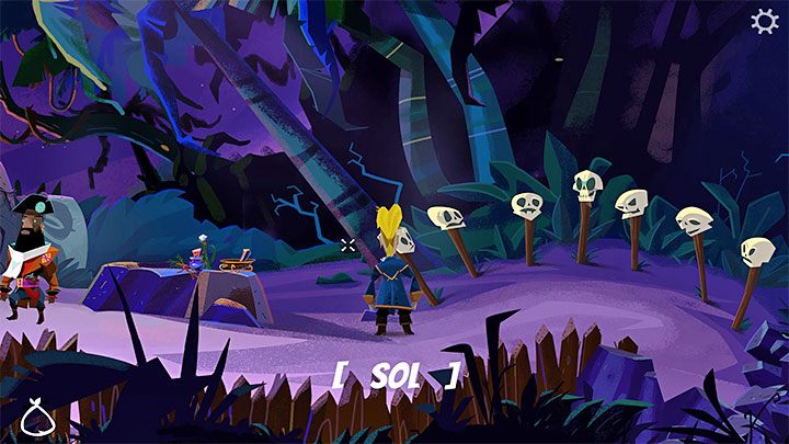 Now you have to impale the 6 skulls - Return to Monkey Island: Decode the map - walkthrough - Part 3 - Return to Monkey Island - Return to Monkey Island Walkthrough