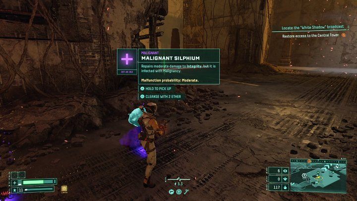 While getting through subsequent biomes of Atropos, you will also encounter malignant Silphiums, which can put a malfunction effect on Selene if they are not cleansed with Ether - Returnal: Healing - how to restore health? - Combat - Returnal Guide