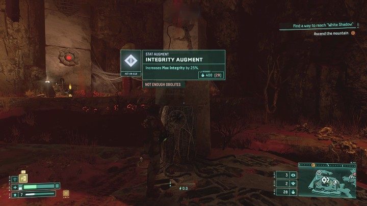 Near the Fabricator, you can find a device that will extend the character's health bar by as much as 25% for a certain amount of Obolite - Returnal: Healing - how to restore health? - Combat - Returnal Guide