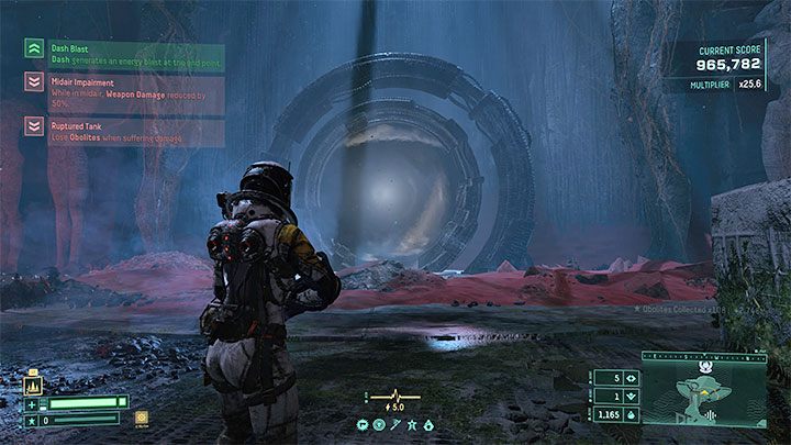 You complete a challenge by reaching the Gateway - Returnal: Challenge terminal - daily challenges - Basics - Returnal - game guide