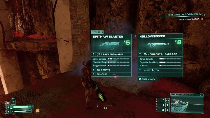 Each time you find a new weapon, information about the weapon you are currently using (on the left) and the one you can pick up will be displayed on the screen - Return: Weapons - can you have more than one? - FAQ - Returnal - game guide