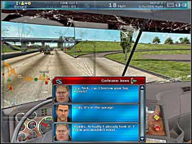 Shortly after starting a proper game Crane should contact with you asking for help - he wants to borrow a lug wrench from you - Storyline solution - Part 1 - RignRoll - Game Guide and Walkthrough