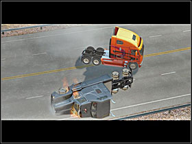 But brave Matthew manages to cut Nick off and cover him from a rocket, though this heroic action ends tragically for Matt and his truck - Storyline solution - Part 2 - RignRoll - Game Guide and Walkthrough