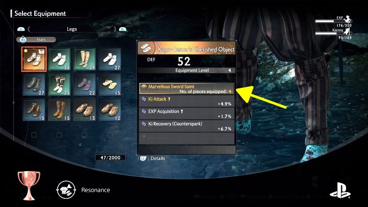 How to unlock: Equipped four or more pieces of equipment with the same set bonus for the first time - Rise of the Ronin: All Trophies, Achievements, trophy guide - Rise of the Ronin: Appendix - Rise of the Ronin Guide