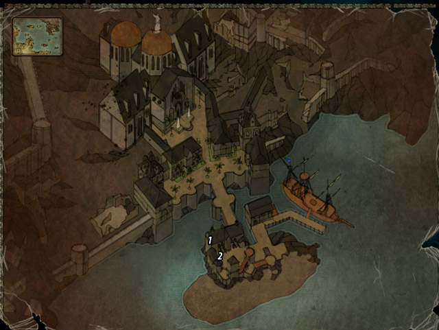 The artifact lies in the chest buried in the crystal cavern under the Inquisition's fortress (see: The Treasure on Fortress Beach) - Caldera II - Legendary Items - Risen 2: Dark Waters - Game Guide and Walkthrough