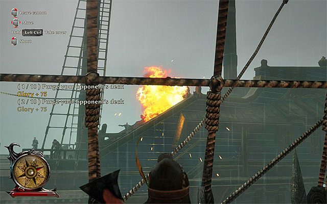 Attack the opponents that use cannons and avoid taking damage - Sea Battle Against Sebastiano - Other quests - Risen 3: Titan Lords - Game Guide and Walkthrough