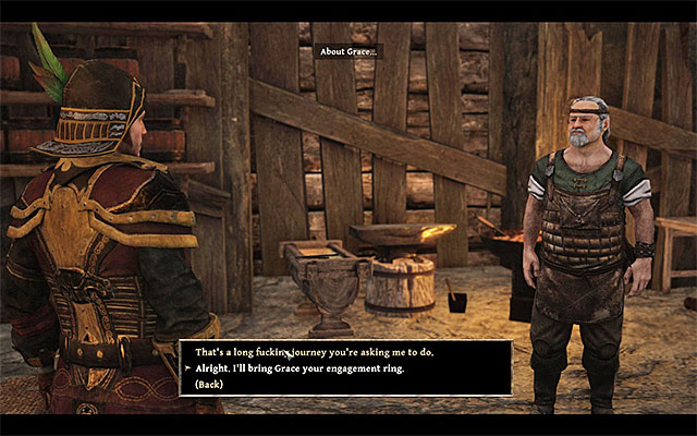 After youve agreed to the task, you will be given the ring. - The Engagement Ring - Side Quests - Calador - Risen 3: Titan Lords - Game Guide and Walkthrough