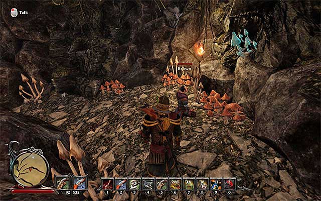 Brown can be found in the cave. - Crazy Homis - Side Quests - Taranis - Risen 3: Titan Lords - Game Guide and Walkthrough