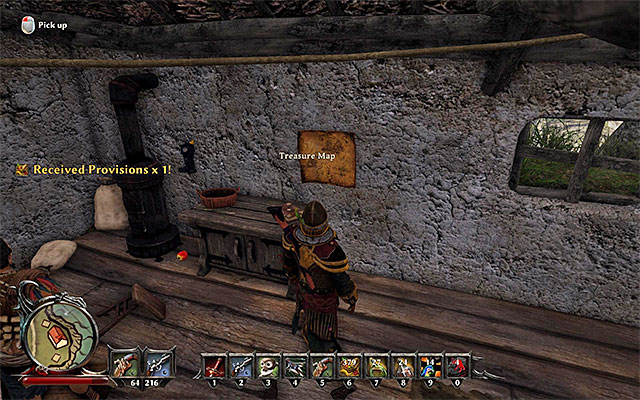 Enter the hut and tear the map off the wall. - The Treasure in the Deadlands of Taranis - Side Quests - Taranis - Risen 3: Titan Lords - Game Guide and Walkthrough