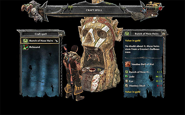 Interact with the Ancestral Stone, and from the list choose the Bunch of Nose Hairs, which you have recently acquired - Become a Voodoo Master - Side Quests - Taranis - Risen 3: Titan Lords - Game Guide and Walkthrough